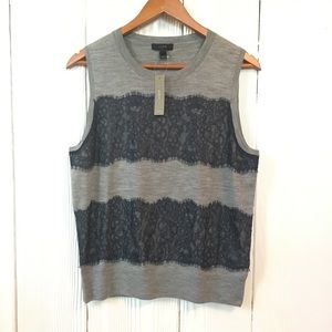 NWT J.Crew lacy sweater vest